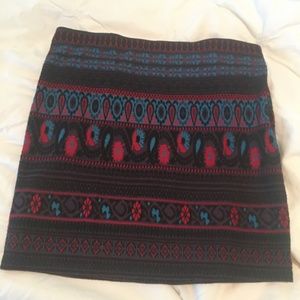 Woven Boho Bodycon Skirt